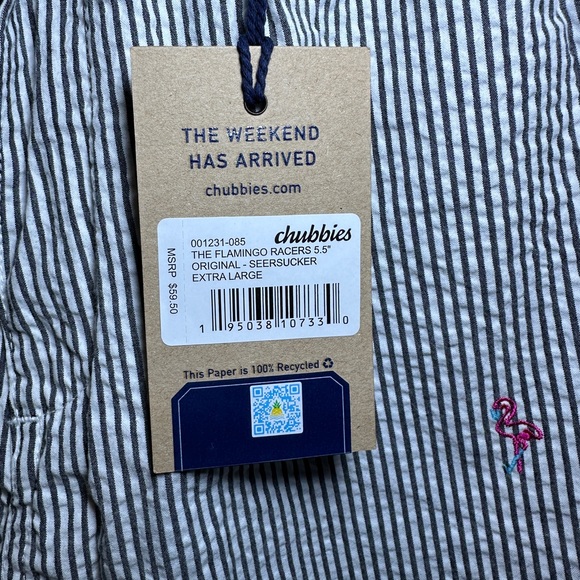 CHUBBIES - Seersucker Flamingo Shorts, Men’s Size XL, 5.5 Inseam, NWT - Picture 6 of 10